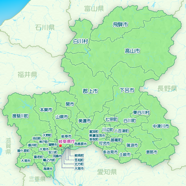 震度 岐阜県地震危険度マップ